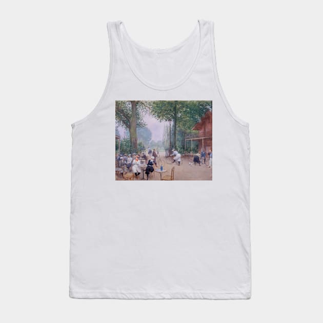 The Cycle Chalet in the Bois de Boulogne by Jean Beraud Tank Top by Classic Art Stall